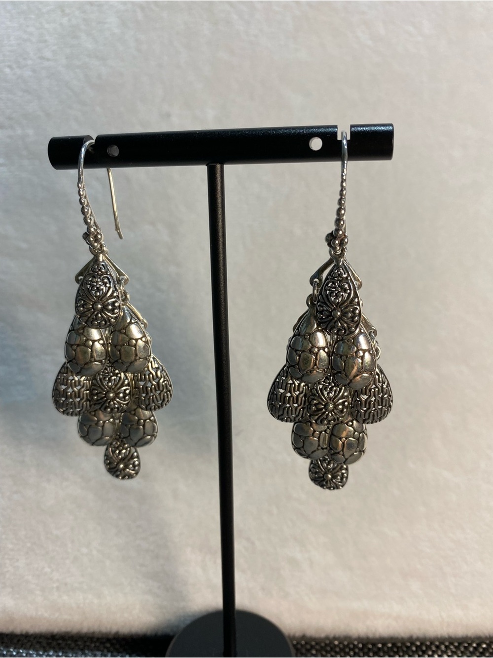 Sarda Sterling Silver Teardrop Dangle Earrings